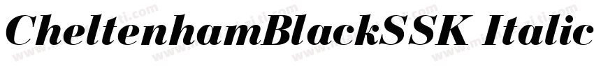 CheltenhamBlackSSK Italic字体转换